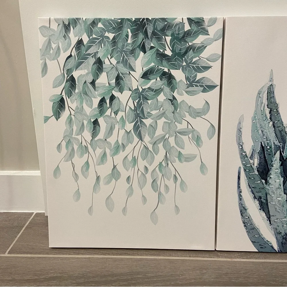 Canvas Wall Art Plants Set of 3 12”X16” - Picture 8 of 11